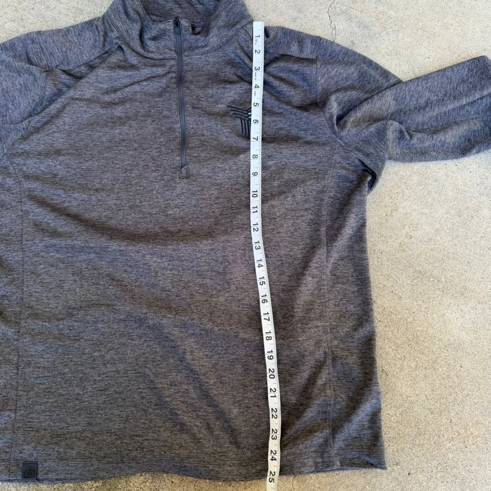 OGIO Pegasus Mens Quarter Zip Pullover Heathered Grey Golf Sweater Large